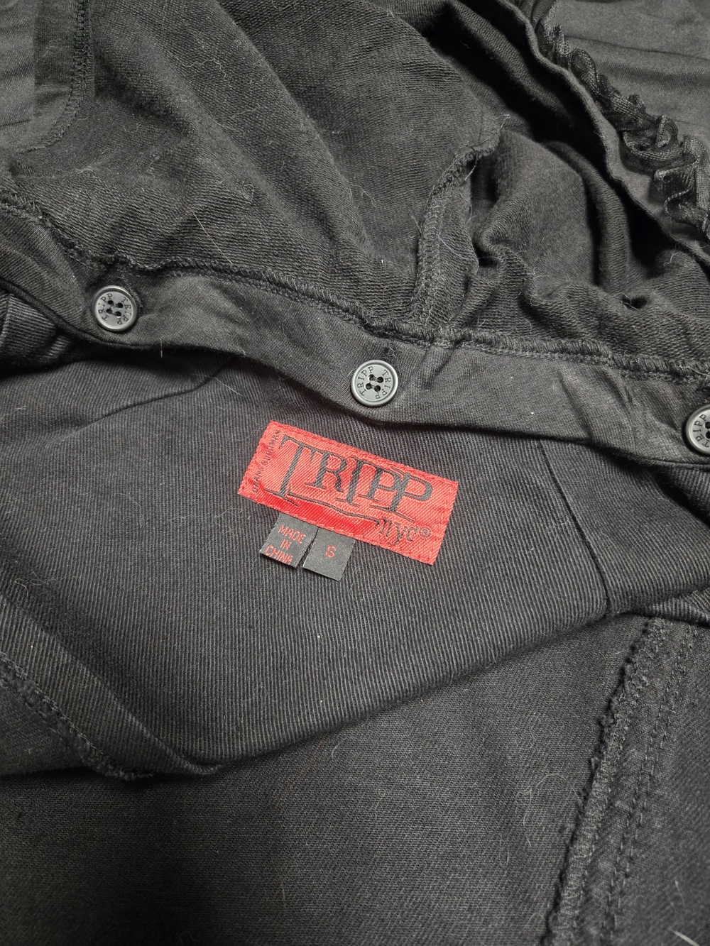Tripp NYC Black Military-Style Braided Detail Jacket - Picture 3 of 3